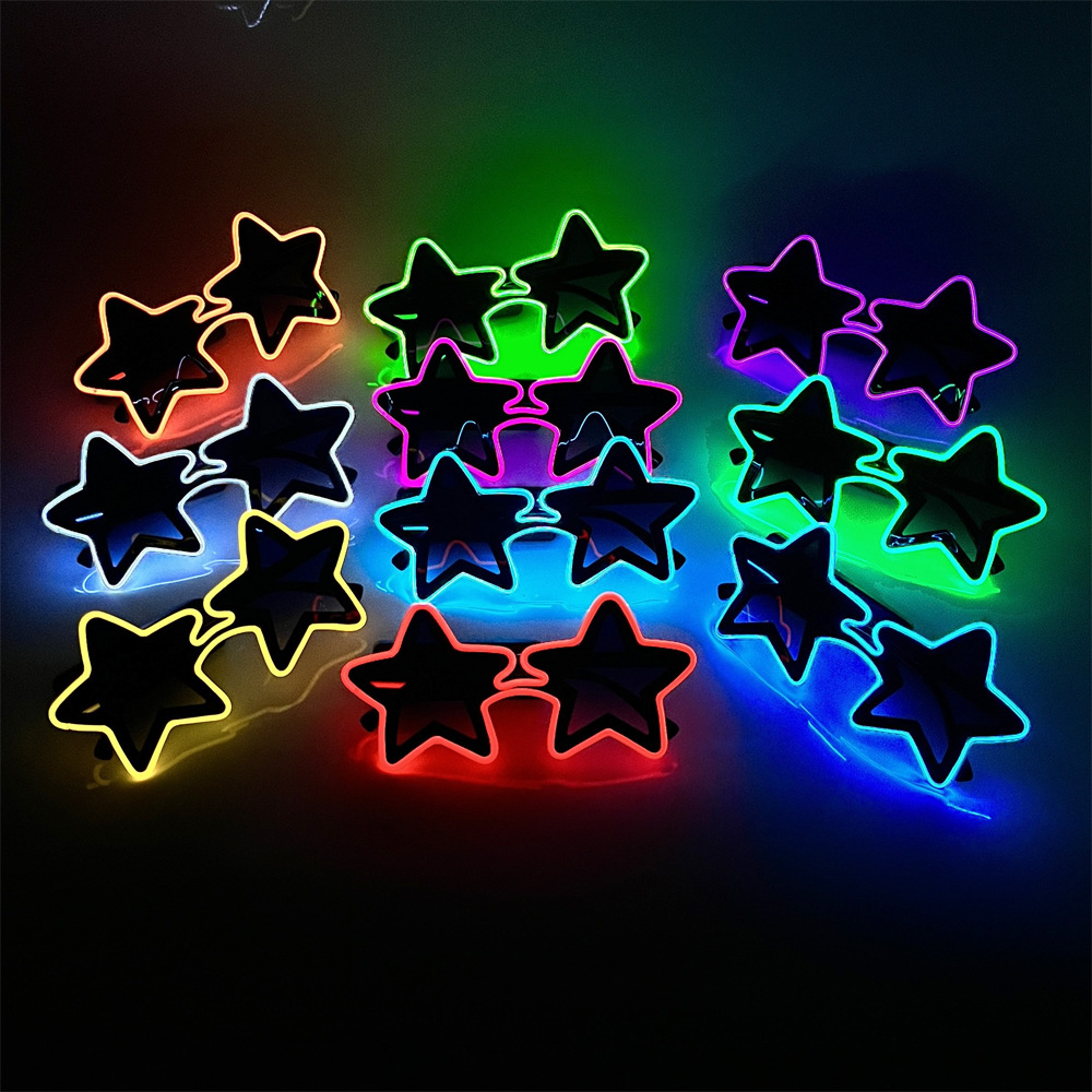 Star Shape LED Glowing Glasses - Lighting Visual review and price