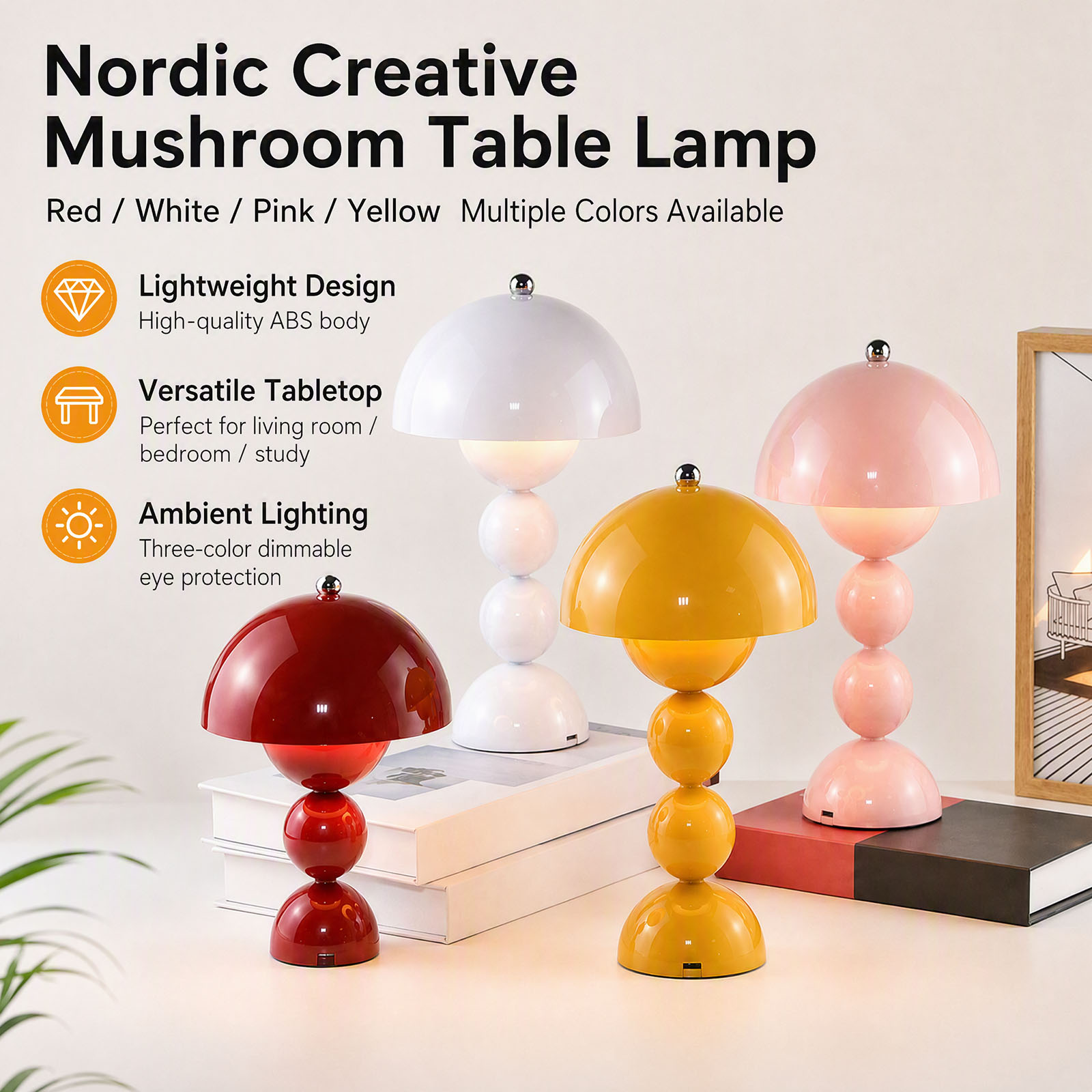 Mushroom Flower Bud Table Lamp - Lighting Decor Bedroom review and price