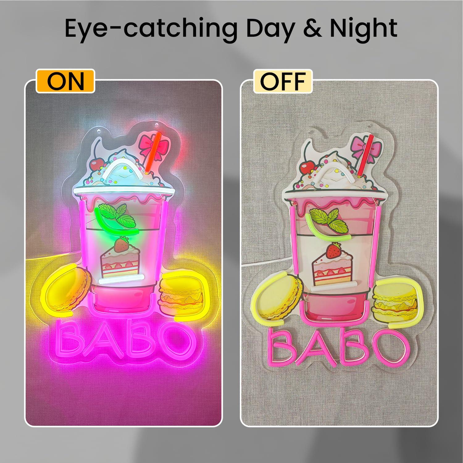 Boba Neon Sign Light Up Bubble - Up Lighting Decor review and price
