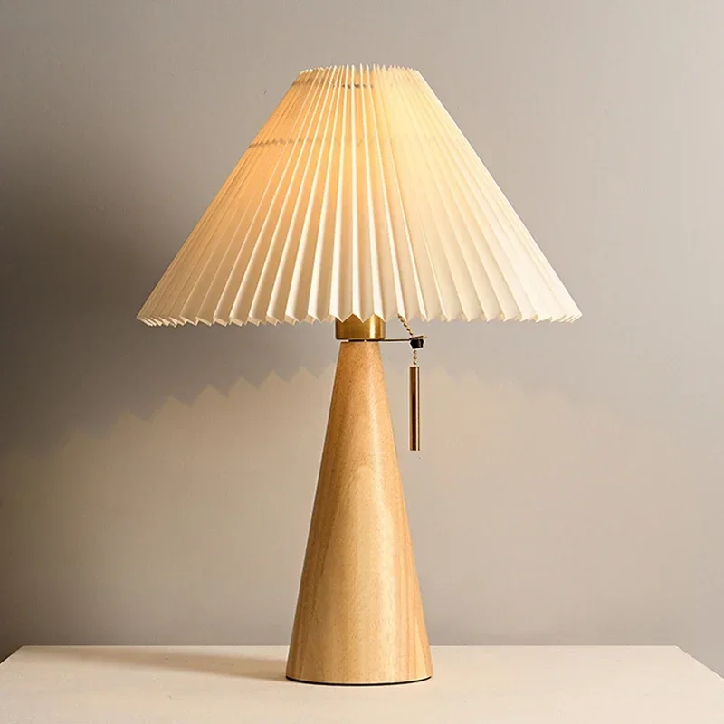 Retro Pleated Table Lamp Nordi - Lighting Decor Bedroom review and price